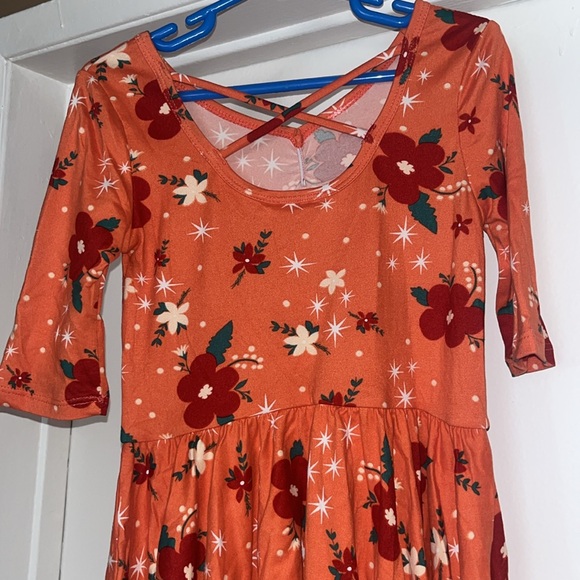Dot dot smile flowered skater dress - Picture 4 of 4
